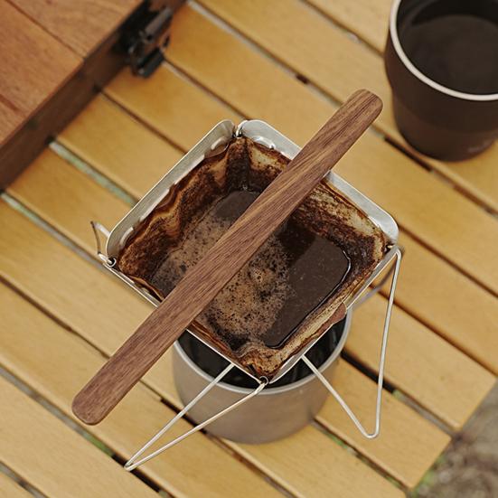 Outdoor Camping Coffee Stirrer Black Walnut Long Handle Pour-over Coffee Stirring Bar Portable Heavy Duty Wooden Mixer Stick Coffee Accessories
