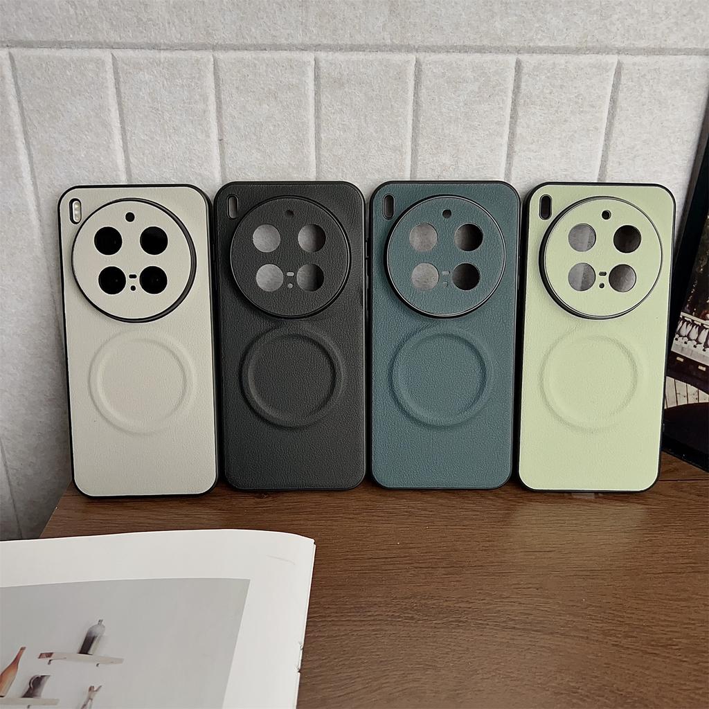 For vivo X300 Pro 5G Magnetic Case PU Leather + TPU Phone Back Cover