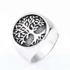 Round Signet Ring Tree of Life Stainless Steel NO.13
