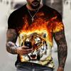 3D Animal T Shirt Man 3D Printing Tees Elephant Dog Tiger T Shirts Hip Hop Men Casual Short Sleeve T Shirts Summer Top