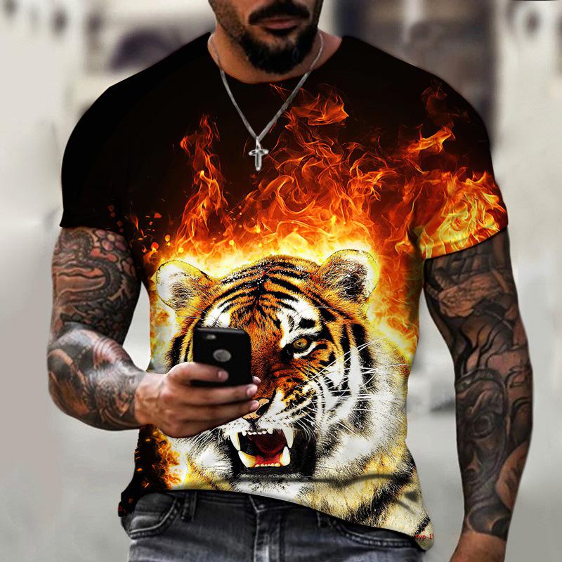 3D Animal T Shirt Man 3D Printing Tees Elephant Dog Tiger T Shirts Hip Hop Men Casual Short Sleeve T Shirts Summer Top