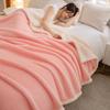 Thick Lambswool Solid Color Blanket Warm Skin-Friendly Office Nap Sofa Blankets Simple Autumn and Winter Colorfast Home Textile