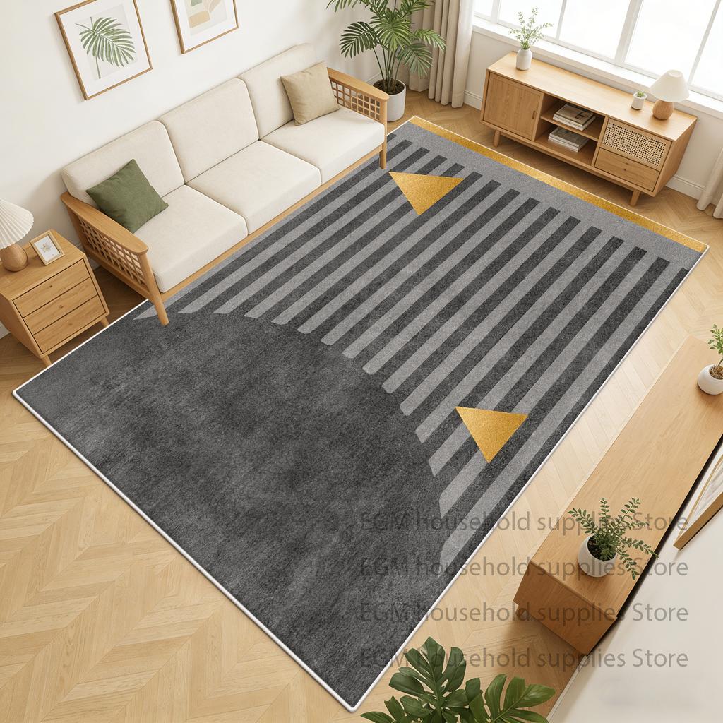 Modern Luxury Carpet Simple Living Room Decoration Large Size Rug Non-slip Bedroom Office Lounge Short Velvet Floor Mat Washable