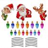 Christmas Reflective Light Bulb Magnetic Stickers - Festive Car and Refrigerator Set
