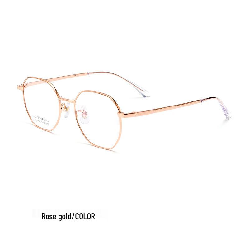 

Danyang Retro 9028YT Полигональная титановая оправа для очков для женщин - Сверхлегкий дизайн