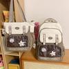 Color Contrast Student Backpack With Nylon Construction And Multifunctional Design