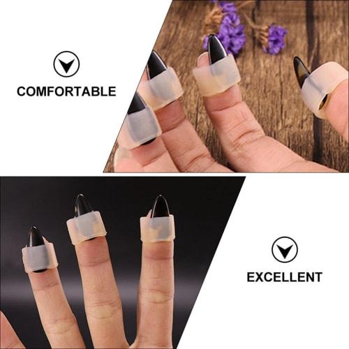 EXCEART Thumb Picks, Guitar Finger Picks, Finger Protectors, 8-Piece Set, Fingernail Protection for DIY Folk Guitar, Bass, and Ukulele, Ages 4-7
