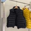 Down Vest Women's Short Stand-up Collar White Duck Down New Small Fashion Warm Outer Vest Tide