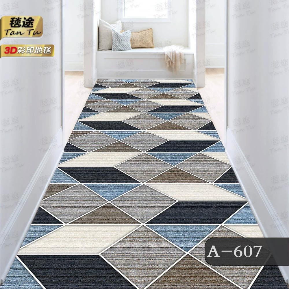 Covor Nordic Abstract Culoar Lung Antiderapant Covorașe Zonă Hol Pasaj Hotel Alergători Lavabil Pridvor Intrare Covoraș de Ușă Curățare Ușoară