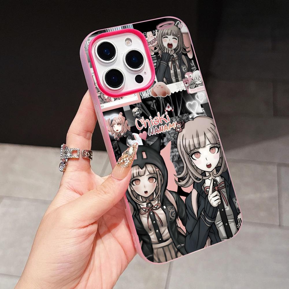 Danganronpa Chiaki Nanami Telefoonhoesje voor iPhone 17 16 15 14 13 12 11 Air Pro Max Plus Jelly Dubbele laag Rozerood Hoesje