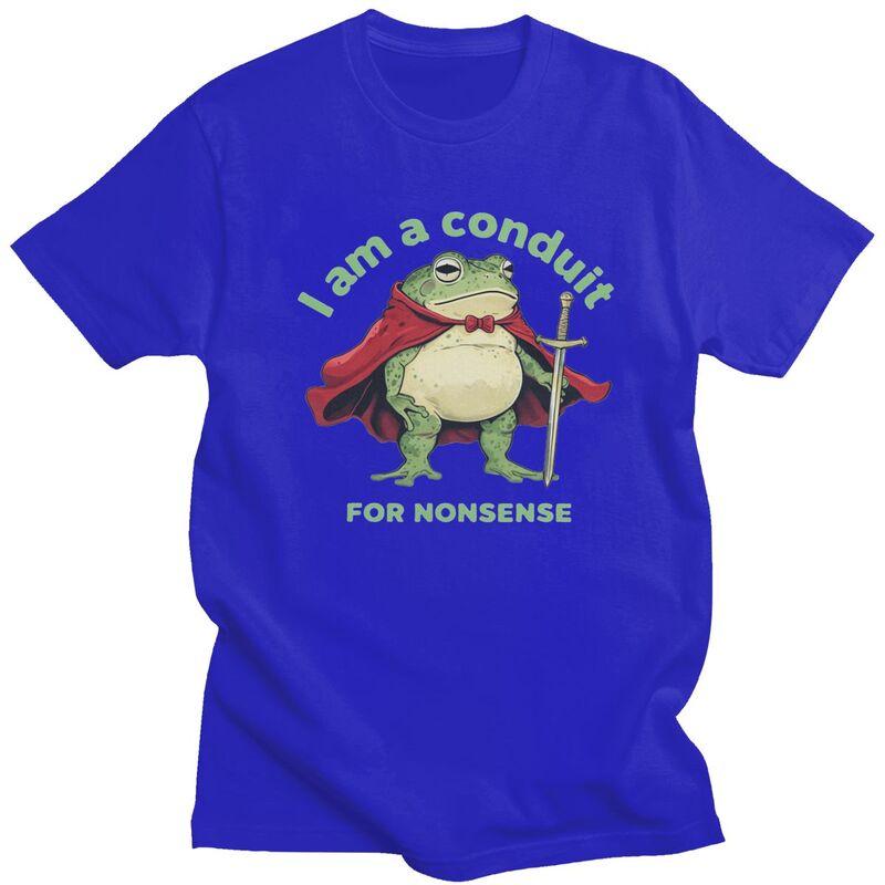 I Am A Conduit For Nonsense Funny Frog TShirt 100 Cotton Tee Tops Summer Round Neck Tshirts Casual Short Sleeve Clothes
