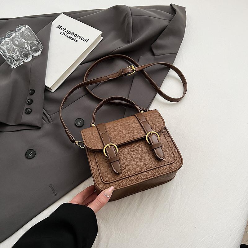 Classic Casual Handbag Women s 2023 New Trend Korean Fashion Small Square Bag High-quality Crossbody Bag коричневый