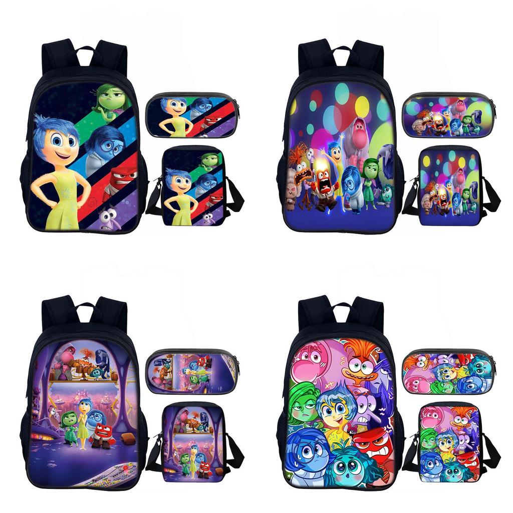 Inside Out 16inch School Backpack Set With Polyester Material For Kids And Teens