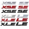 3D Metal XSE XLE SE LE Letters Rear Trunk Emblem Badge Car Sticker For CAMERY YARIS RAV4 COROLLA EX CROWN Accessories