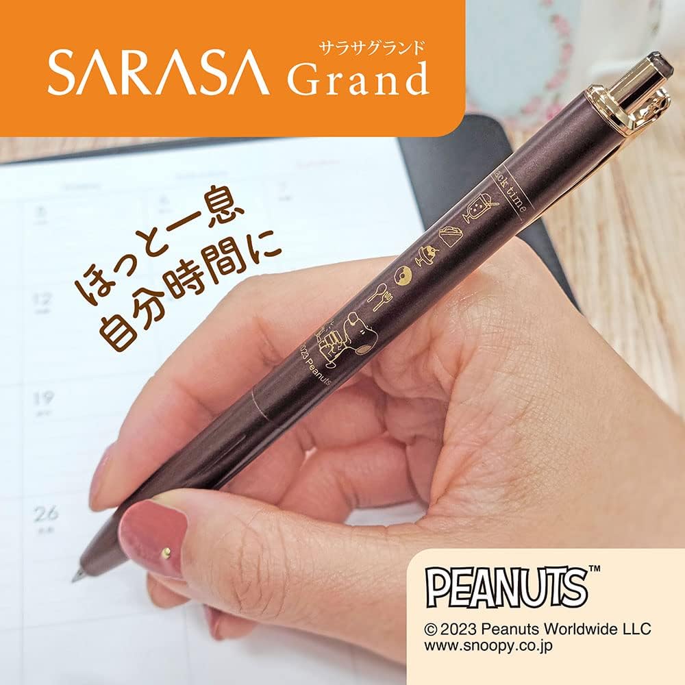 Zebra Gel Ballpoint Pen Sarasa Grand 0.5mm Vintage Color Snoopy Green Black P-JJ56-SN2302-VGB