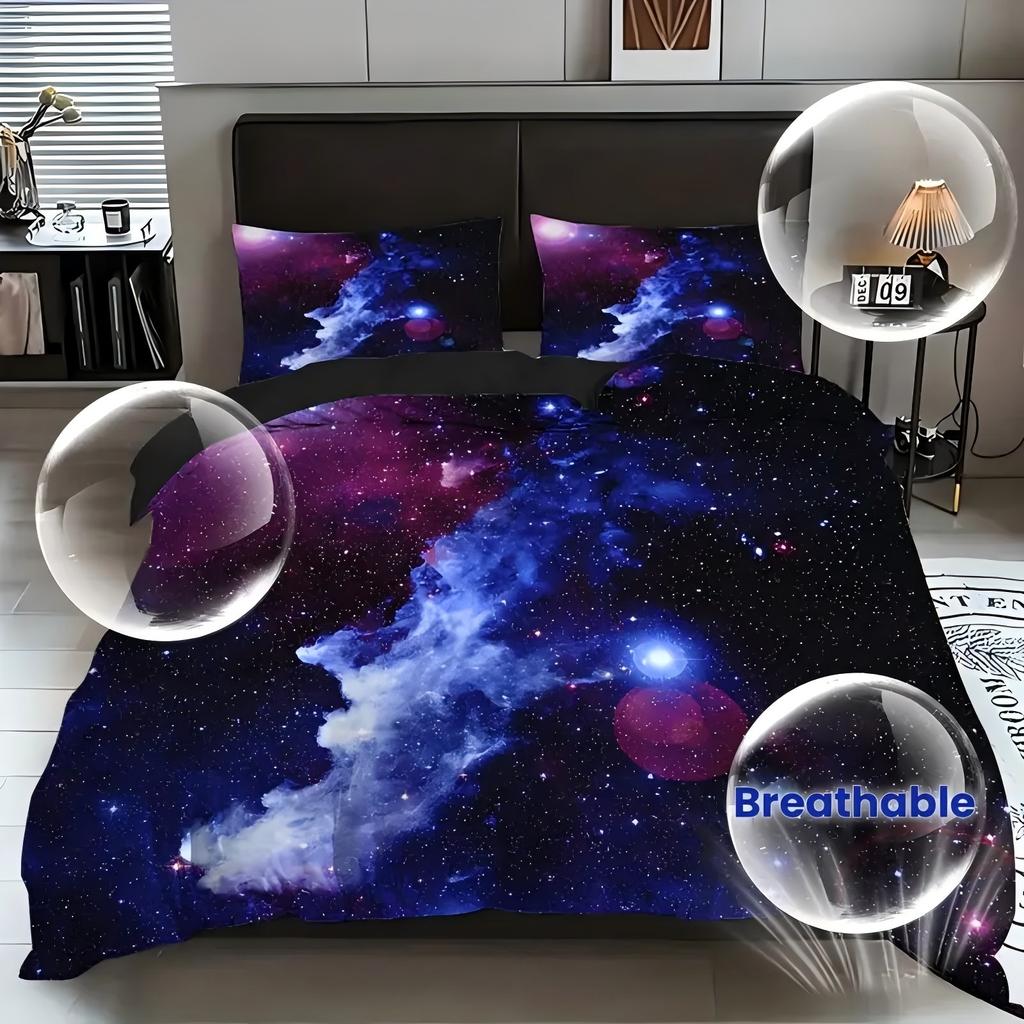 Dreamy Starry Sky 3D Printed Duvet Cover For Kids Teens Adult Bedding Set Elegant Design Soft Comfortable Quilt Cover Pillowcase