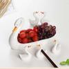 Kreativer Schwan Keramikteller, Dessert-, Sushi- & Obstservierschale, Dekorative Schwanenplatte