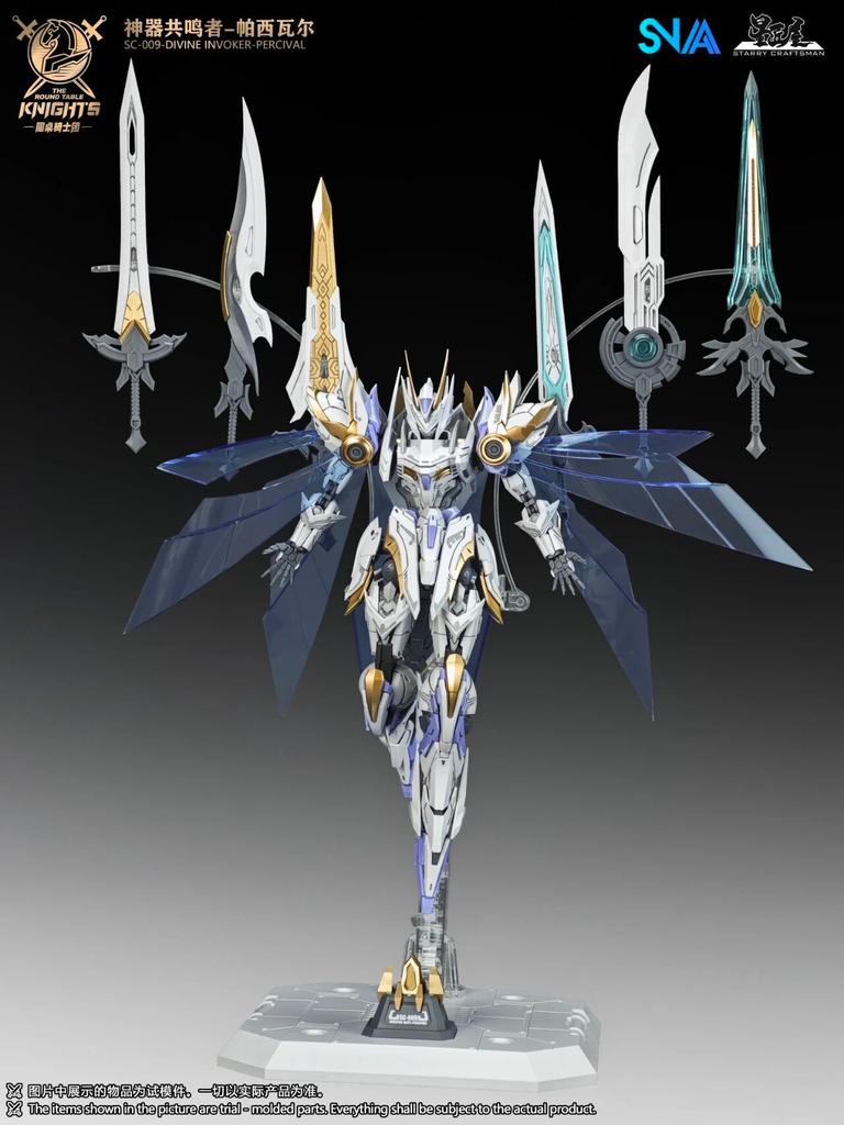 SNAA Sc-009 DIVINE INVOKER PERCIVAL Round Table Knights Deluxe Assembly Model Kit HG 1/144 Anime Action Model Figurene Toy Gift