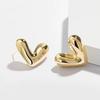 Chic 3D Exaggerated Heart Earrings – Sweet & Cool Peach Heart Design