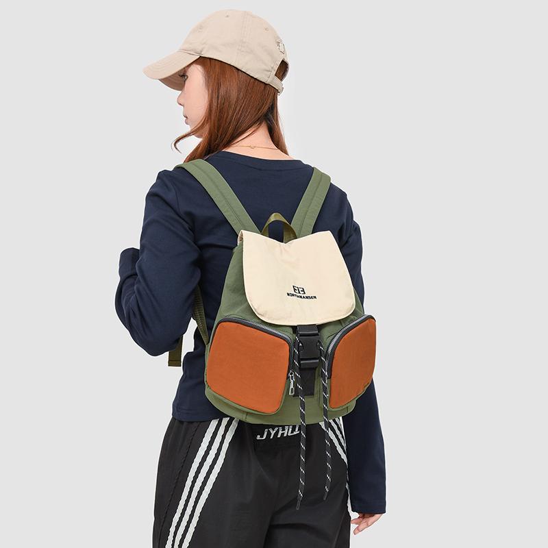 Color Block Student Schoolbag Men's Backpack Women's Large Capacity Multi-Pocket Backpack