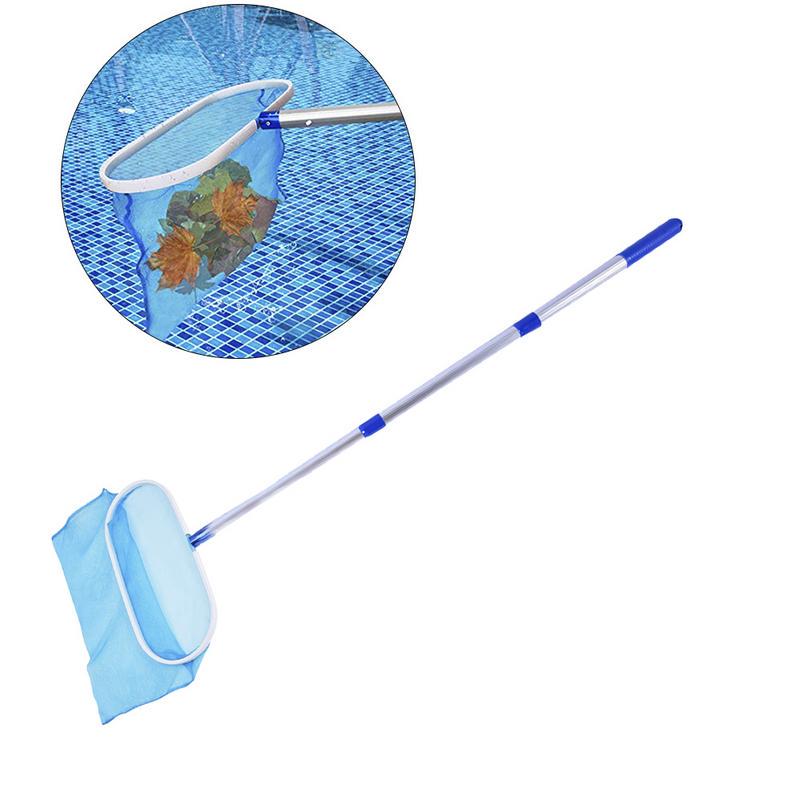 Buy Floating Pool Leaf Rake with Telescopic Pole Professional Skimmer Heavy Duty Mesh Net Pool