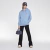 MLB Letter Pocket Loose Long Sleeve Hoodie Men Hoodies Blue 3AHDB0134-43BLP