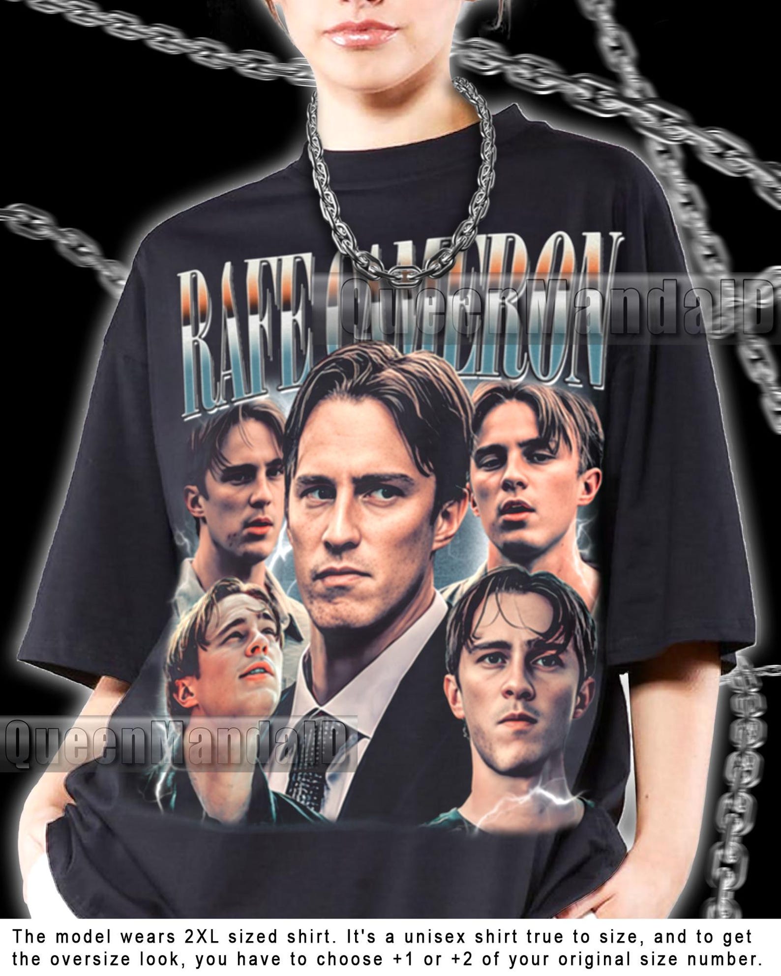 Rafe Cameron Vintage 90s T-Shirt, Retro Fan Tee PK97 L