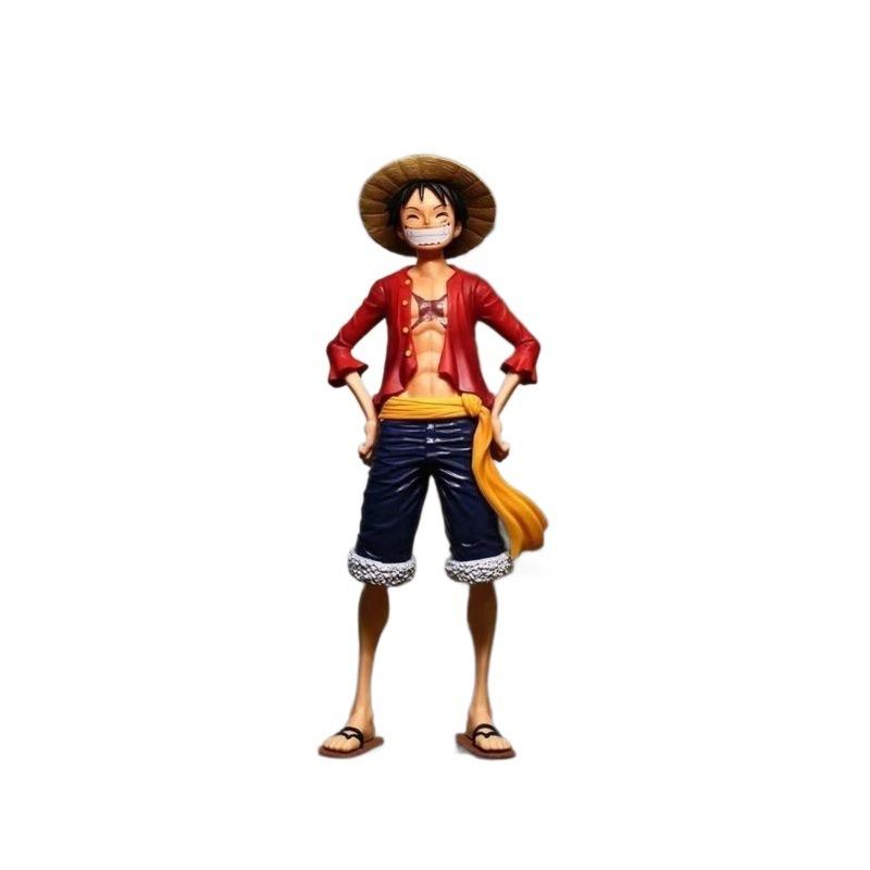 One Piece Luffy Smiley Face Luffy Mengqi D Luffy Face Changing Luffy Handmade PVC Model Ornament Christmas Decoration Gift