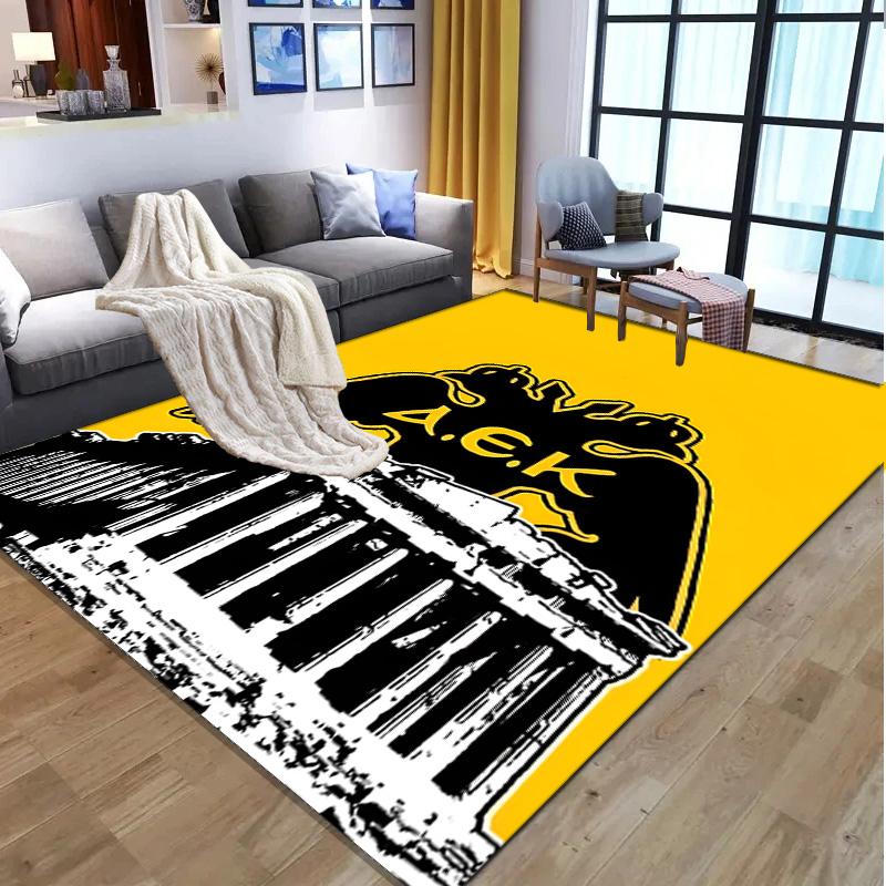 AEK Athens FC Pattern Rug, Indoor/Outdoor Mat, for Picnic, Gameroom, Bedroom, Office, Living Room, Home Decor Carpet, Birthday Gift