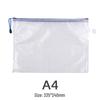 A4 Waterproof Mesh Zipper File Bag - Transparent, PVC, Handheld, Office & Student Stationery.