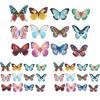 24/36Pcs Watercolor Butterfly 3D Wall Stickers Butterflies Room Home Decoration Self-adhesive Mural For Wedding DIY Decor Decals