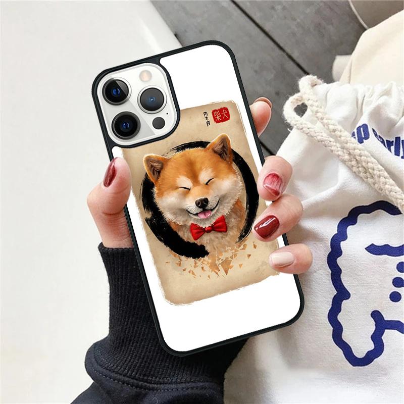Japanese Style Tiger Cat Shiba Inu Phone Case For iPhone 17 Air 15 16e Cover 11 13 14 Pro Max 12 Plus Max Fundas