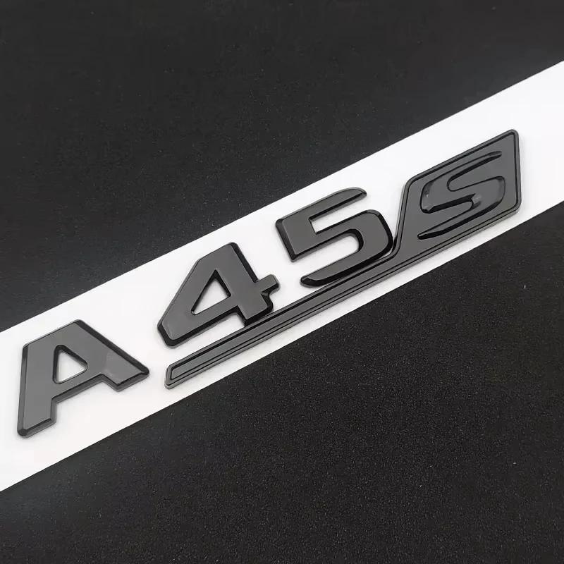 ABS For Mercedes-Benz A35 A45 AMG W177 W176 A35 A45 A45S TURBO 4MATIC Car Trunk Letters Emblem Badge Stickers Accessories PI1