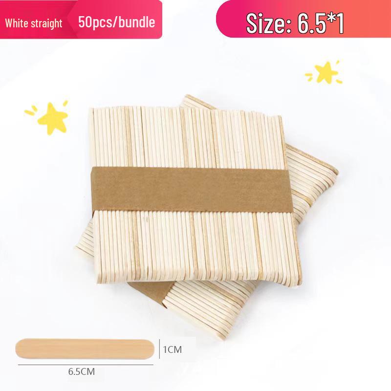 Colorful Wooden Popsicle Sticks: DIY Craft and Model Building Pack