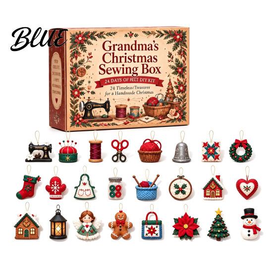 Christmas Countdown Activity Calendar DIY Sewing Kit Days Handmade Box 24 Felt Advent Kit