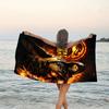 1pc Mortal Kombat3 Beach Towel, Beach and Seaside Swimming Pool Equipment, Fashion Pattern, Rectangular, Travel Essentials