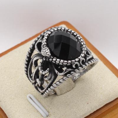 Schmuck Persönlichkeit Retro Hohl Edelstein Herrenring