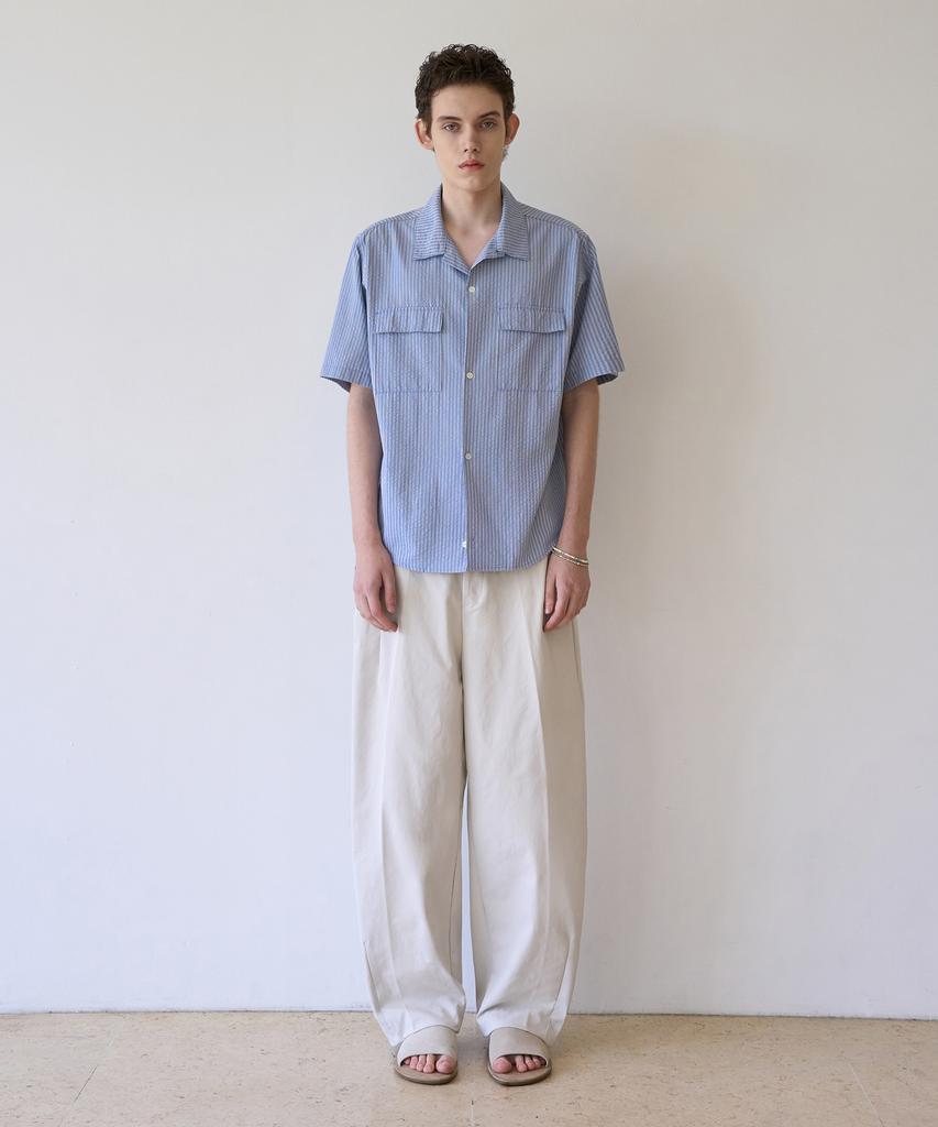 TRIP LE SENS Relaxed Pleated Slacks_Off White