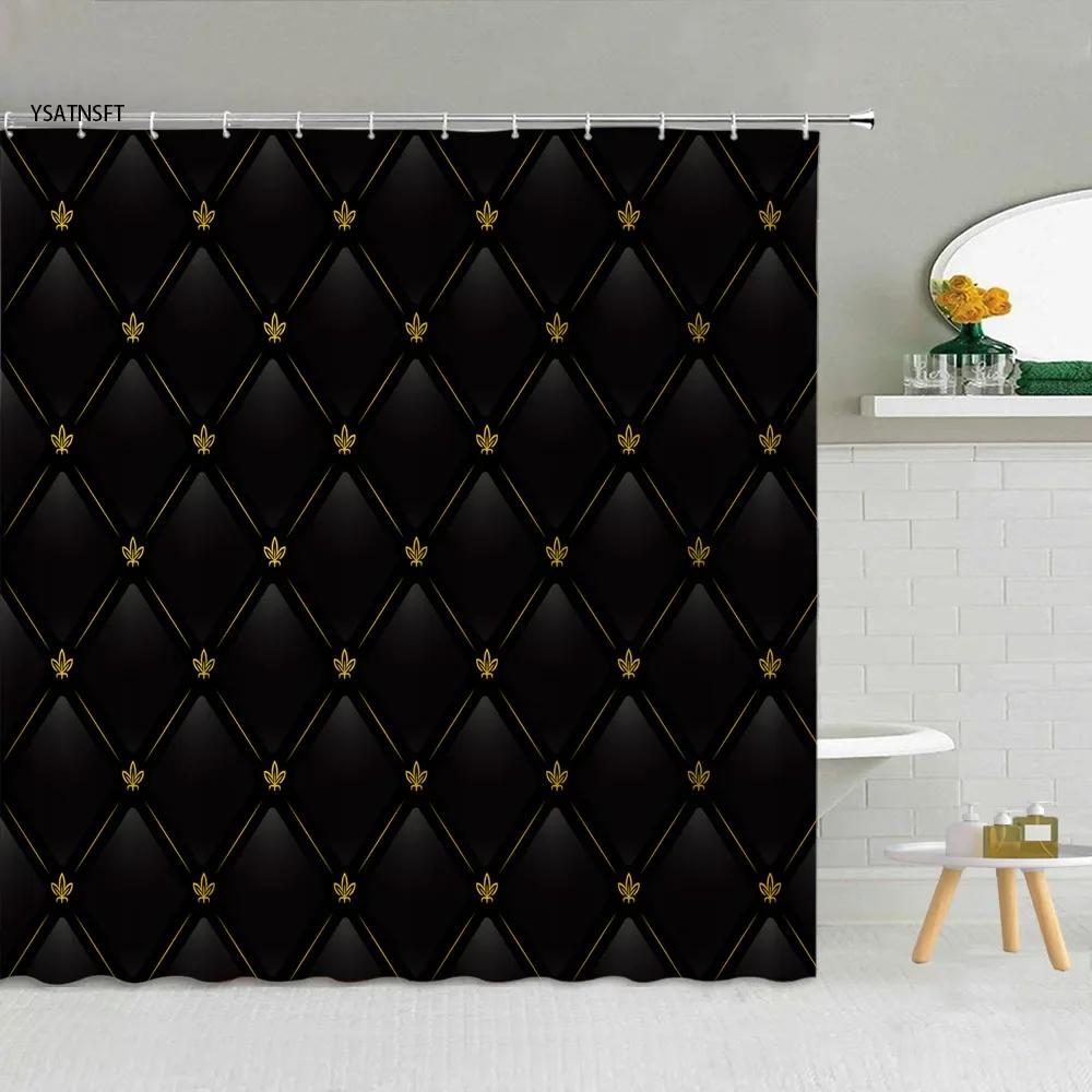 Simple Black White Raindrop Shower Curtain Geometry Water Droplets Pattern Polyester Fabric Bathroom Hanging Curtains Home Decor