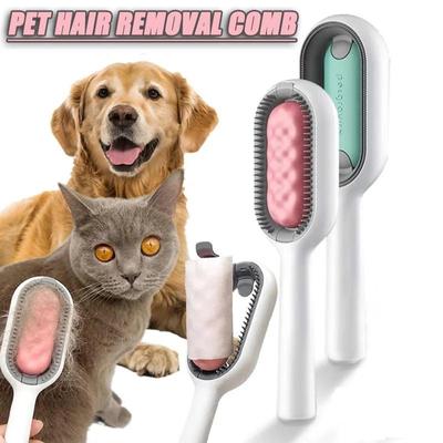 Cepillo de aseo para mascotas, peine multifuncional para gatos y perros, elimina el pelo flotante, pelo pegajoso, suministros de limpieza y aseo para mascotas, cepillo para gatos