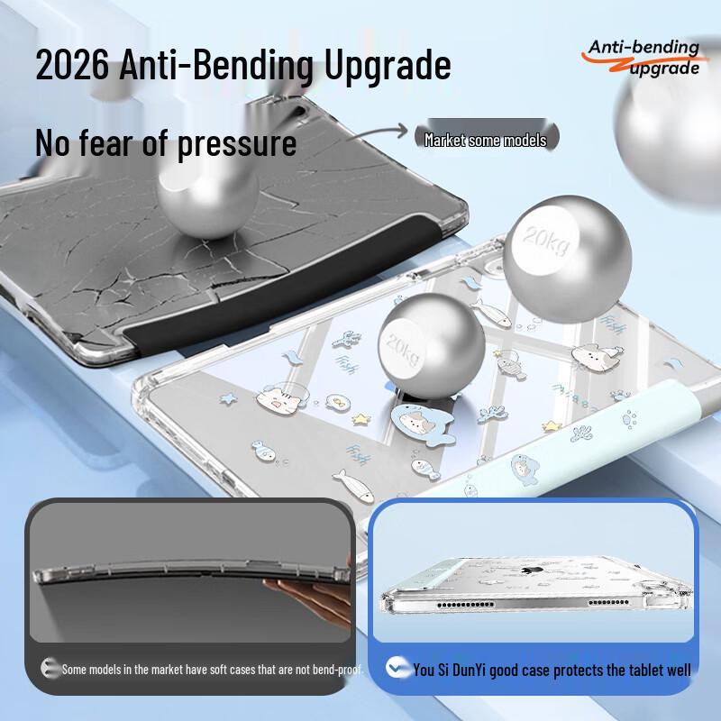 You Si Dun Cute Acrylic Anti-Fall Case for iPad 7/8/9 10.2-inch