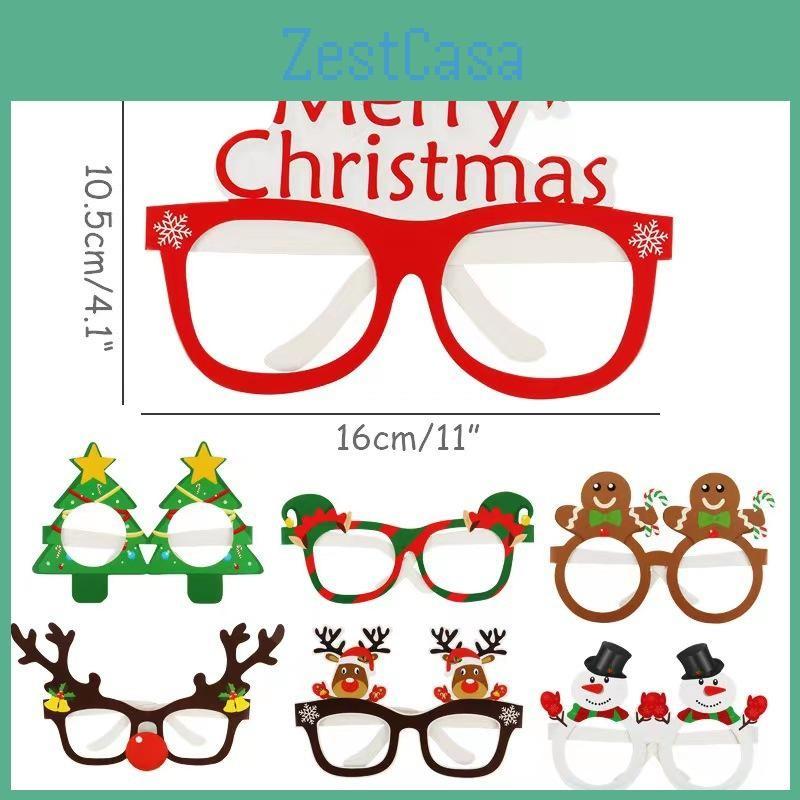 Kids Merry Christmas 3d Paper Glasses For Party Photo And Seasonal Event Decor
