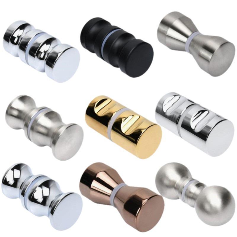 Massiver Aluminium-Gold-Griff & Edelstahlgriff für Dusch- & Badezimmer-Glastüren