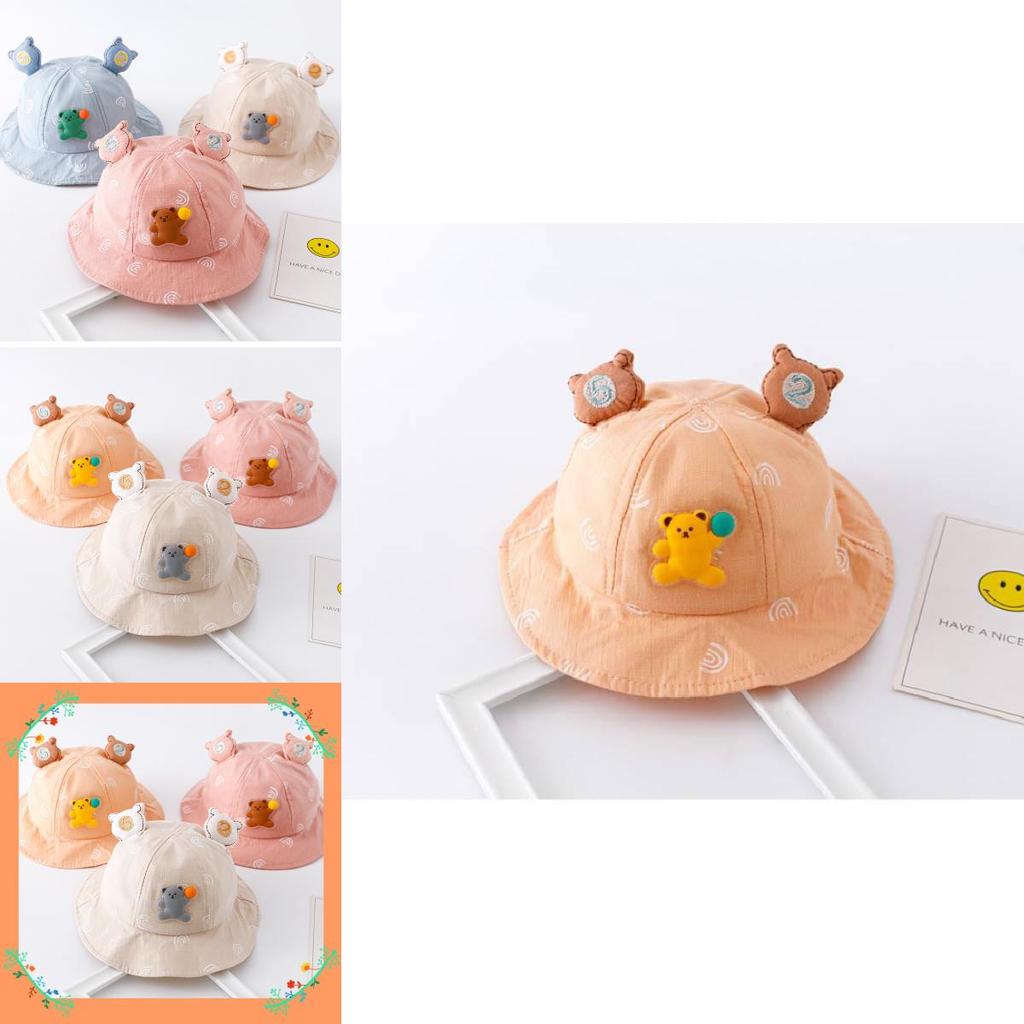 Niedlicher Baumwoll-Babysonnenhut für Jungen und Mädchen Frühling Herbst Fischerhut