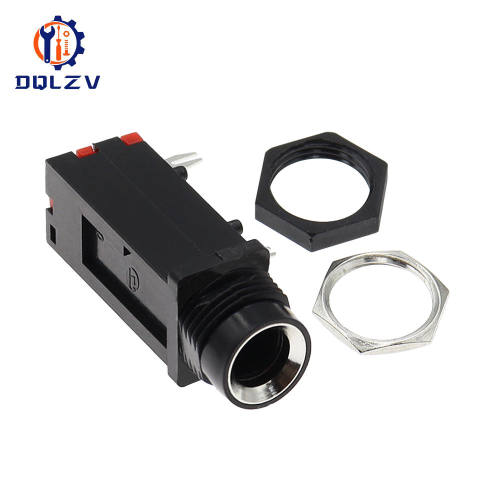 Audio Jack 6.35mm 3Pin Mono Audio Stereo Audio Socket Microphone Welding Line For Microphone Socket
