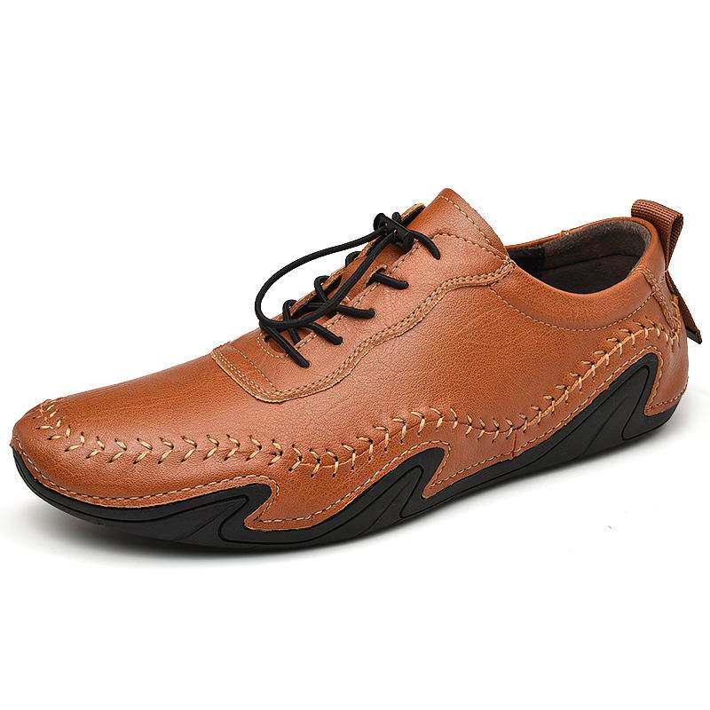 Übergröße Frühling Herren Gommino Herren Leder Slip-on Weiche Unterseite Leder Fahren Casual Lederschuhe Tide