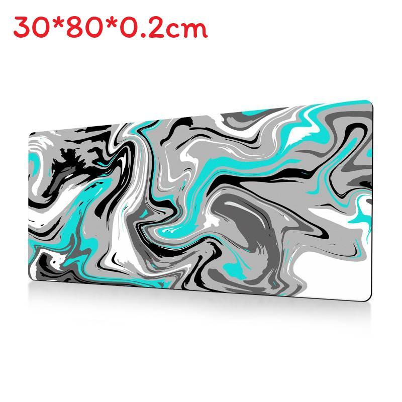 Ofis Masası Konforu İçin Kaymaz Yüzeyli Soyut Akışkan Büyük Mouse Pad