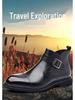 Men’s Genuine Leather Chelsea Boots - Business Formal, Retro British Style, Motorcycle Rider, Short Boots