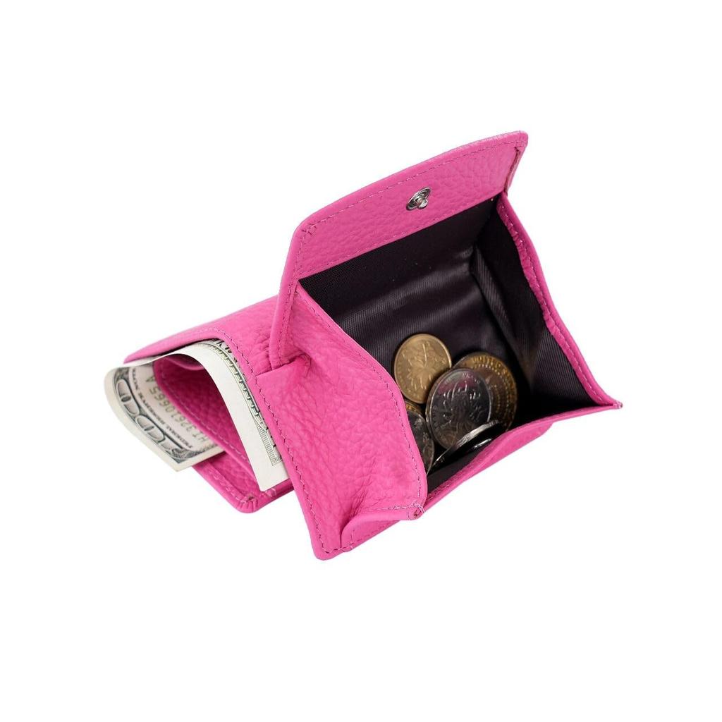 Liorne Mini Small Compact Slim Skimming Genuine Leather Women's Wallet, Wallet, Tri-fold Wallet, Wallet, Protection, (Khaki)