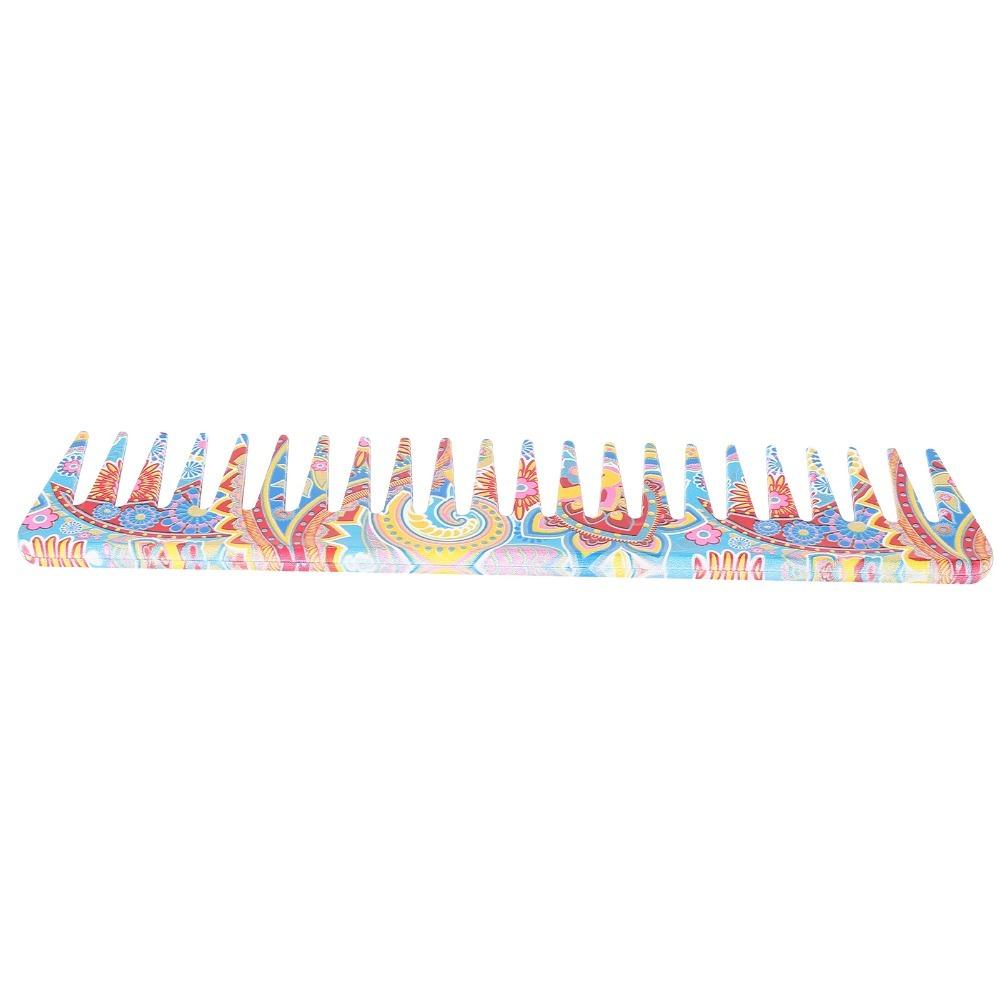 Portable Wide Tooth Comb Exquisite Pattern Hairdressing Comb Hair Detangling Comb  Salon Use